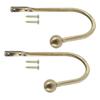2Pcs Curtain Holdbacks Curtain Hooks Wall Mounted Curtain Tieback Multifunctional Durable Holder Home Decor Curtain Accessories