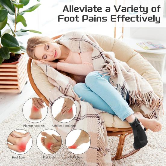 Plantar Fasciitis Night Splint Sock for Women Men Ankle Support Brace Soft Breathable Anti-slip Ankle Wrap for Athletes