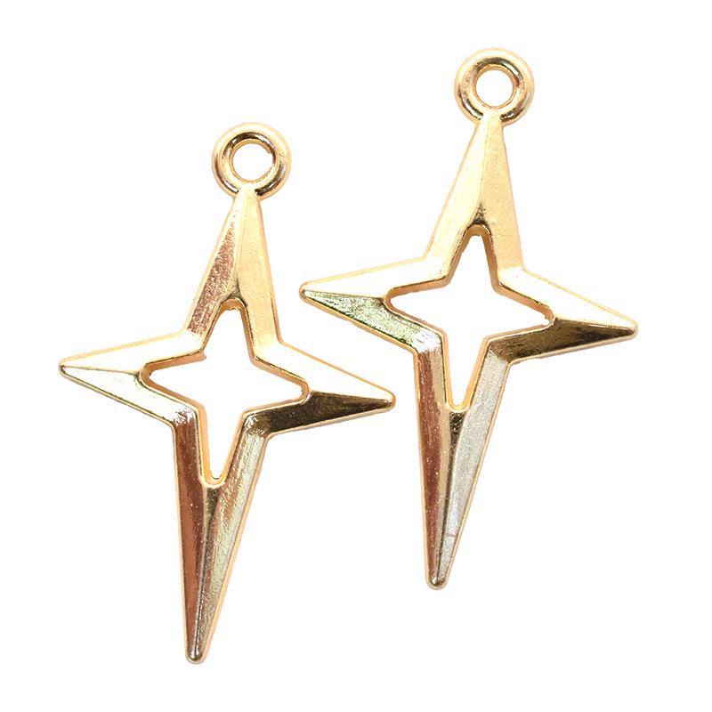 Аксессуары для ювелирных изделий из сплава своими руками: Подвески в виде полых звезд для браслетов, ожерелий и серег — доступны в двух размерах.