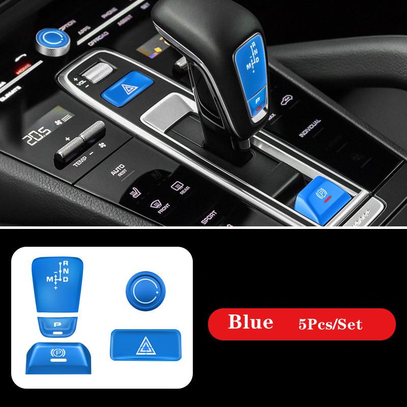 5 шт./компл., панель центрального управления автомобиля P, мультимедийная ручка ручного тормоза, сигнальная лампа, кнопка, наклейка для Porsche Cayenne