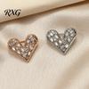 Love Brooch Brooch, with Shiny Rhinestone Decor, Strong Buckle Secure Fit Sturdy Elegant Pin Alloy Classic Heart Shape Versatile Clasp Pin, for Coats