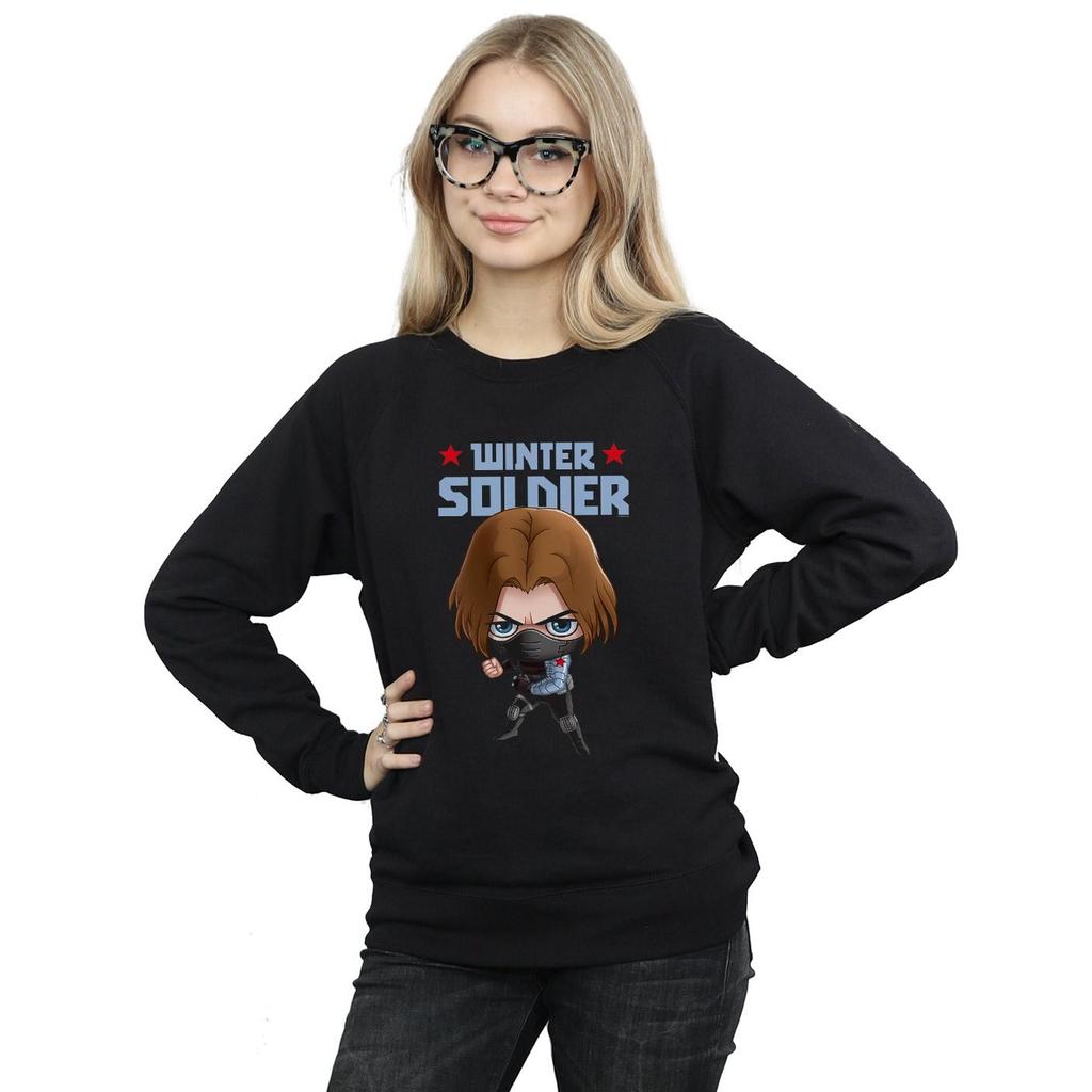 Marvel Womens/Ladies Winter Soldier Bucky Toon Sweatshirt