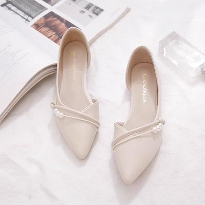 Летние новые туфли-лодочки с острым носком и плоской подошвой, мягкой подошвой и открытыми боками для беременных женщин