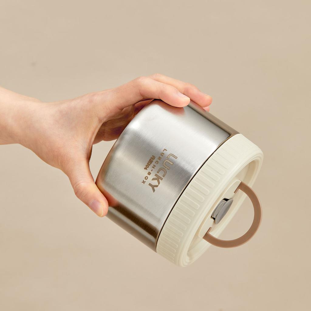 Вакуумный термо-ланч-бокс из нержавеющей стали 304 с ручкой, портативный, герметичный, с изоляцией, бенто-бокс для студентов и взрослых