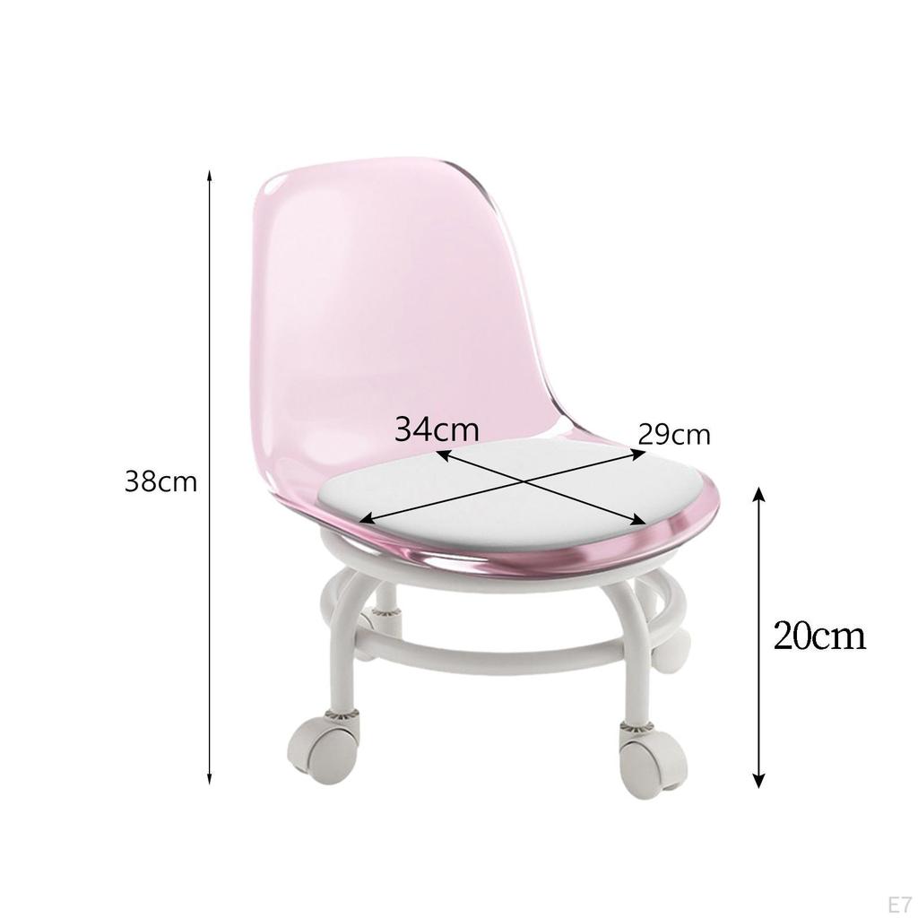 Adjustable Height Rolling Stool for Home and Office