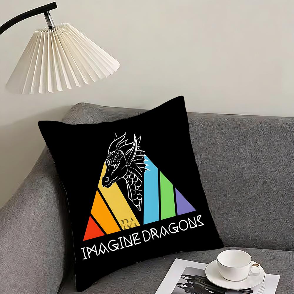I-Imagine Dragons Наволочка для подушки-подушки Ультрамягкая, приятная для кожи ткань Облачный комфорт и скрытая молния