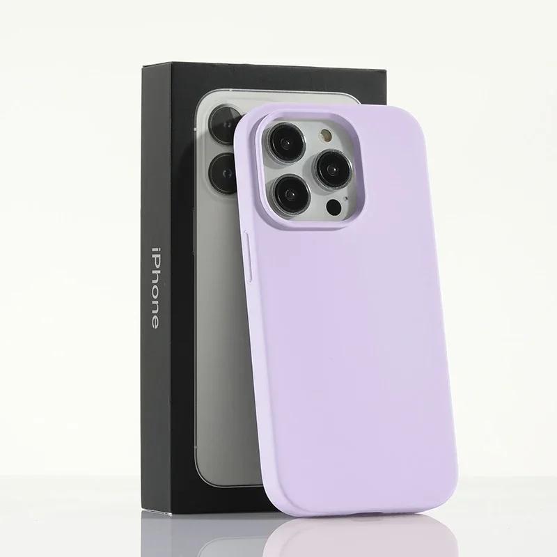 Luxury Liquid Silicone Case for Apple iPhone 16 15 Pro Max Candy Color Full Protective Cover for iPhone 14 13 12 11  Pro Max XR X XSMax