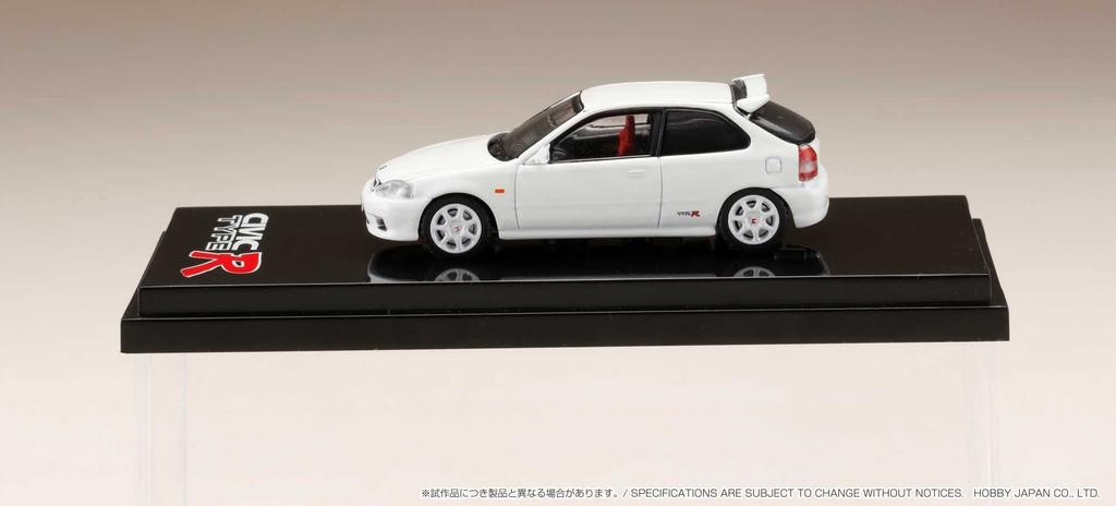 HJ64 Honda Civic TYPE R Championship White Готовый продукт с моделью двигателя 1/64 (ЕК9)