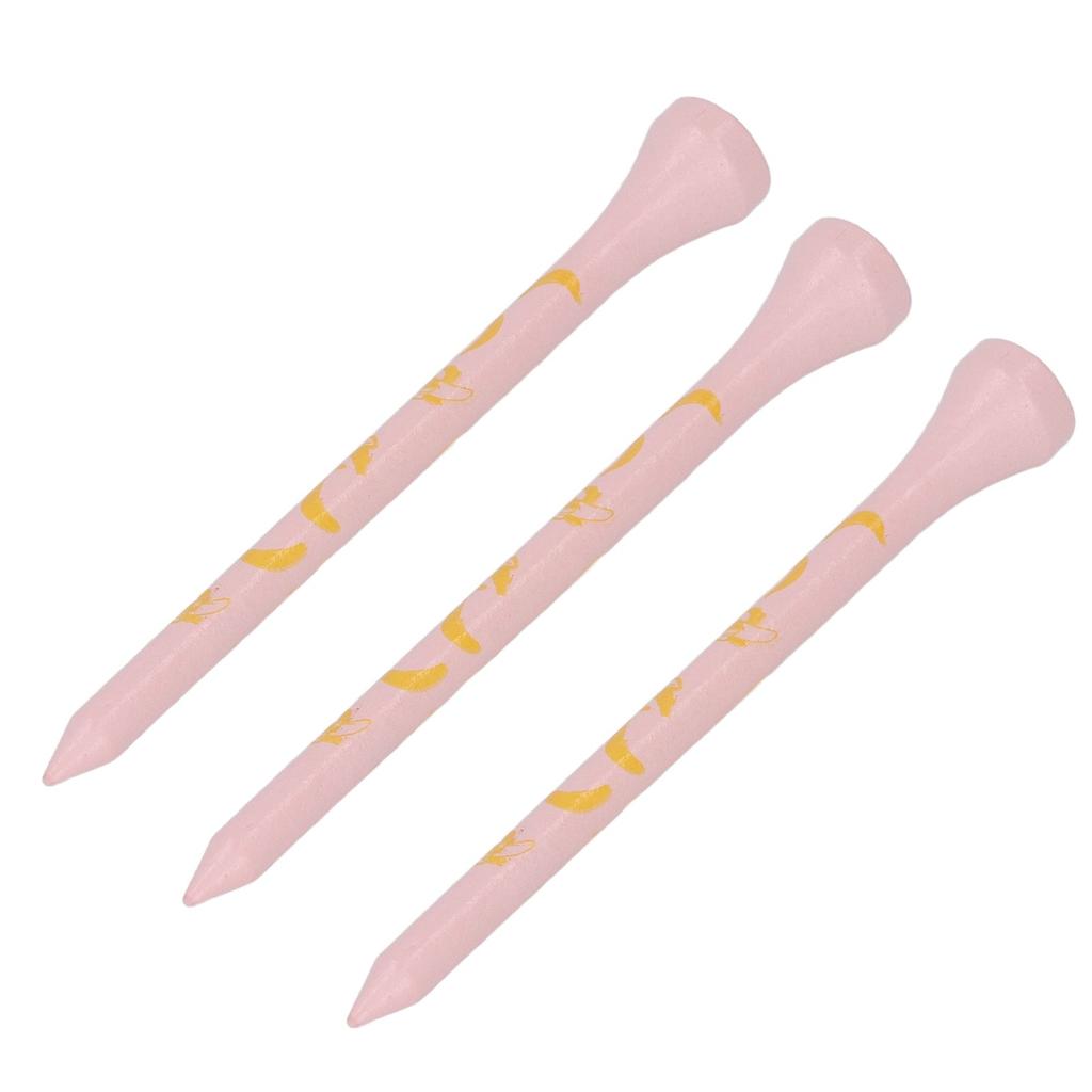 30 шт. Бамбуковые деревянные гольф-ти 8 см с принтом черепа Деревянные гольф-ти Аксессуары для гольфа Розовый