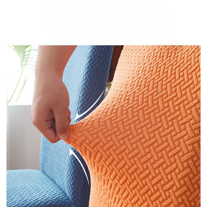 Новый жаккардовый чехол для стула на обеденный стол, чехол для спинки, встроенный эластичный чехол для сиденья, чехол для домашнего табурета, простой