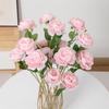 Simulation Peony Simulation Flowers Wedding Indoor Living Room Decoration Props Rose Simulation Three Head Peony Shooting Props Fake Flowers