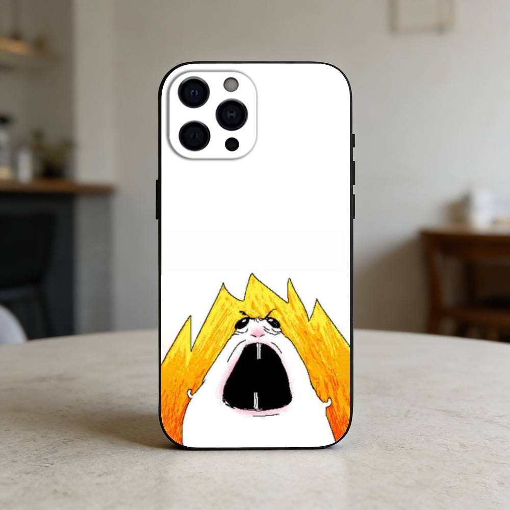 H-HAMSTER C-CAVEMAN Phone Case For iPhone 17,16,15,14,13,12,11 Plus,Pro,Max,Mini Silicone black Soft Cover