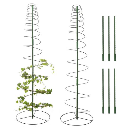 Sturdy Spiral Plant Trellis Support Stable Versatile Vines Flowers Metal Rack for Indoor Outdoor Gardens