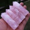 Exquisite Natural Rock Rose Quartz Crystal Point Healing Stone Obelisk Wand For Spiritual Growth
