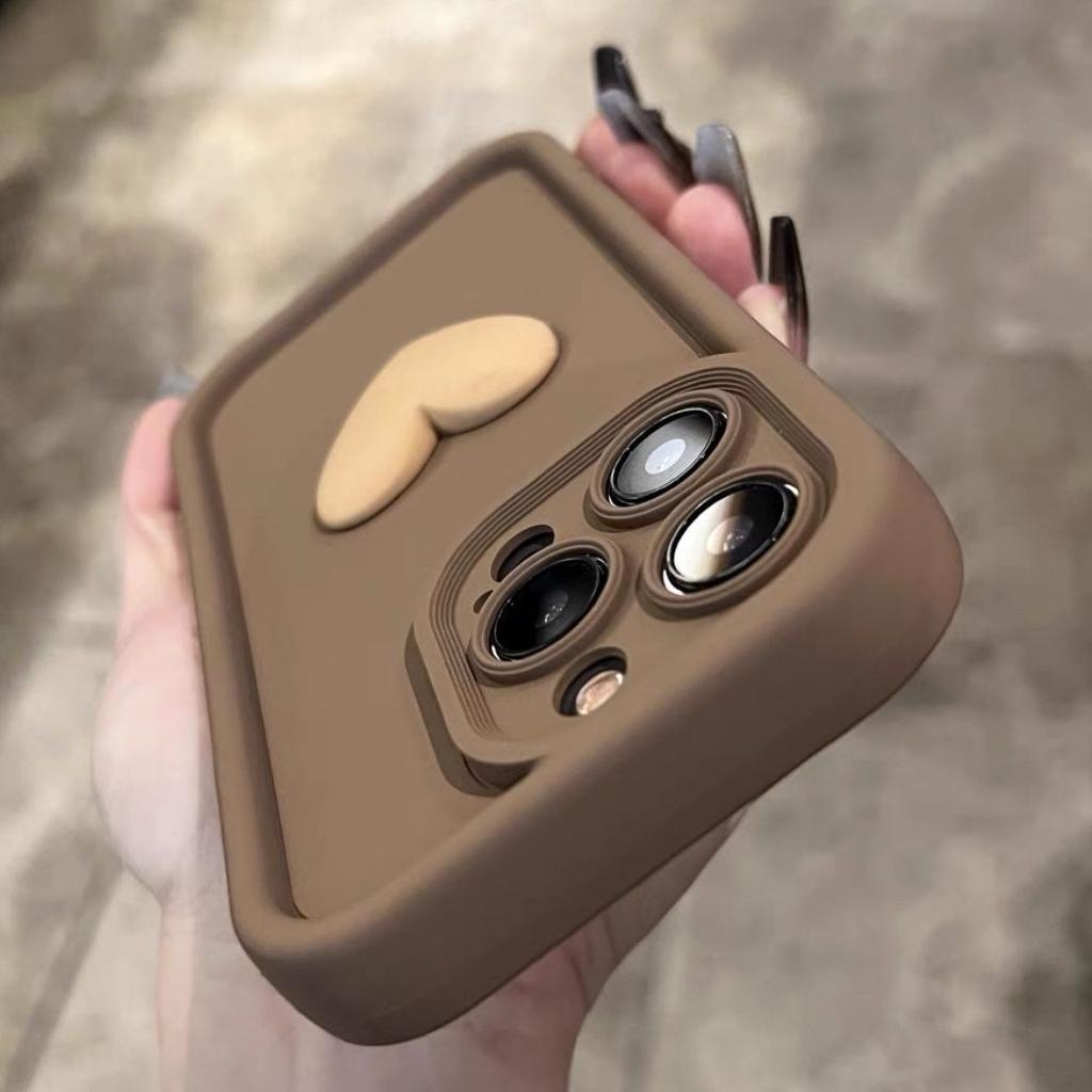 Moto G34 5G G04 G22 4G 3D Love Heart силиконовый чехол для Motorola Moto G53 E13 G20 G10 G30 G14 G24 Power Lens Protective Matte Cover