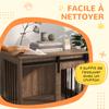 Cage Crate For Dog Animals Indoor Sliding Door Metal Wood Effect Dim 57H X 80L X 54W Cm