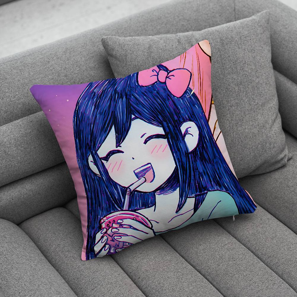 RPG Omori Cartoon pillowcase casual style decoration suitable for home decoration excluding pillow core