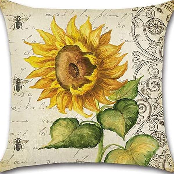 Ретро Растение Цветочный Принт Лен Наволочка Дом Гостиная Диван Автомобильная Подушка
