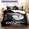3pcs 007 James Bond Bedding Set Duvet Cover Closure Includes 1 Duvet Cover & 2 Pillowcases, Soft and Comfortable for All Seasons.