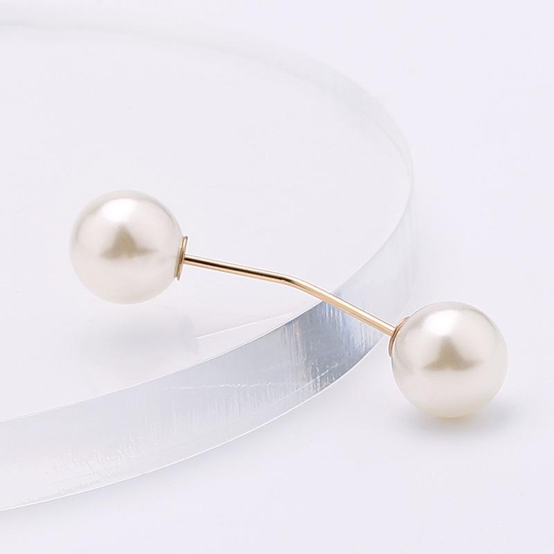 Elegant Minimalist Pearl Pin Brooch for Neckline and Waist