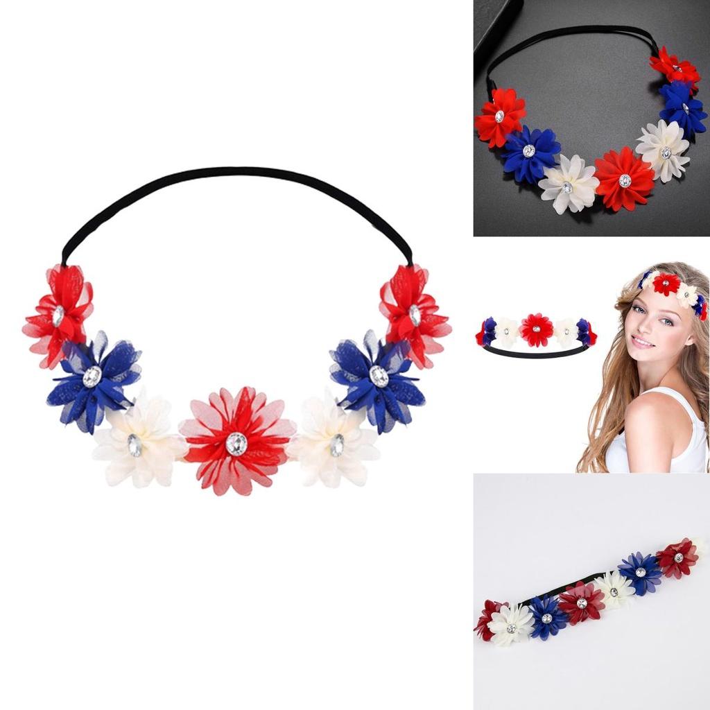 Реалистичный патриотический венок-ободок для празднования Дня независимости