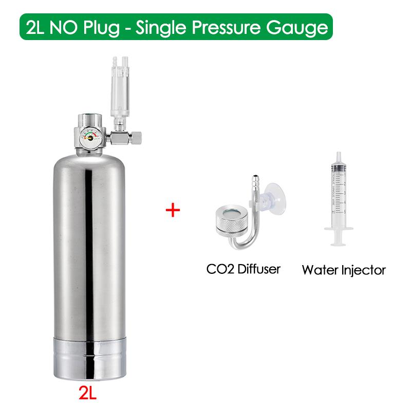 2л Аквариум DIY Система Генератора CO2 Комплект Нержавеющая Сталь Баллон CO2 Система Генератора Реактор Углекислого Газа Комплект для Растений Рыб