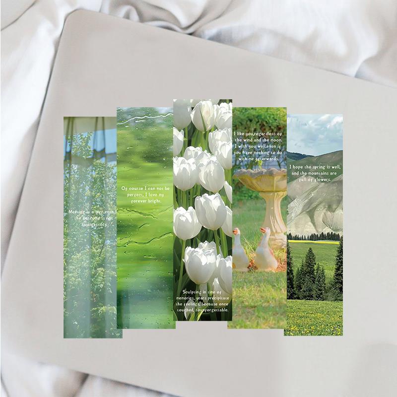 30 ШТ ЗЕЛЕНЫЙ ЛЕС Закладки Креативные принадлежности Пейзаж Харадзюку Гостиная Ноутбук Бумага Багаж Подарки Домашнее украшение