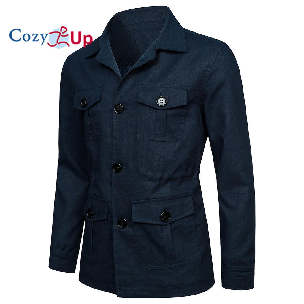 Cozy Up Винтажные мужские куртки с несколькими карманами, пальто, уличная куртка-карго в стиле милитари Chaquetas, ветровка больших размеров, мужская одежда