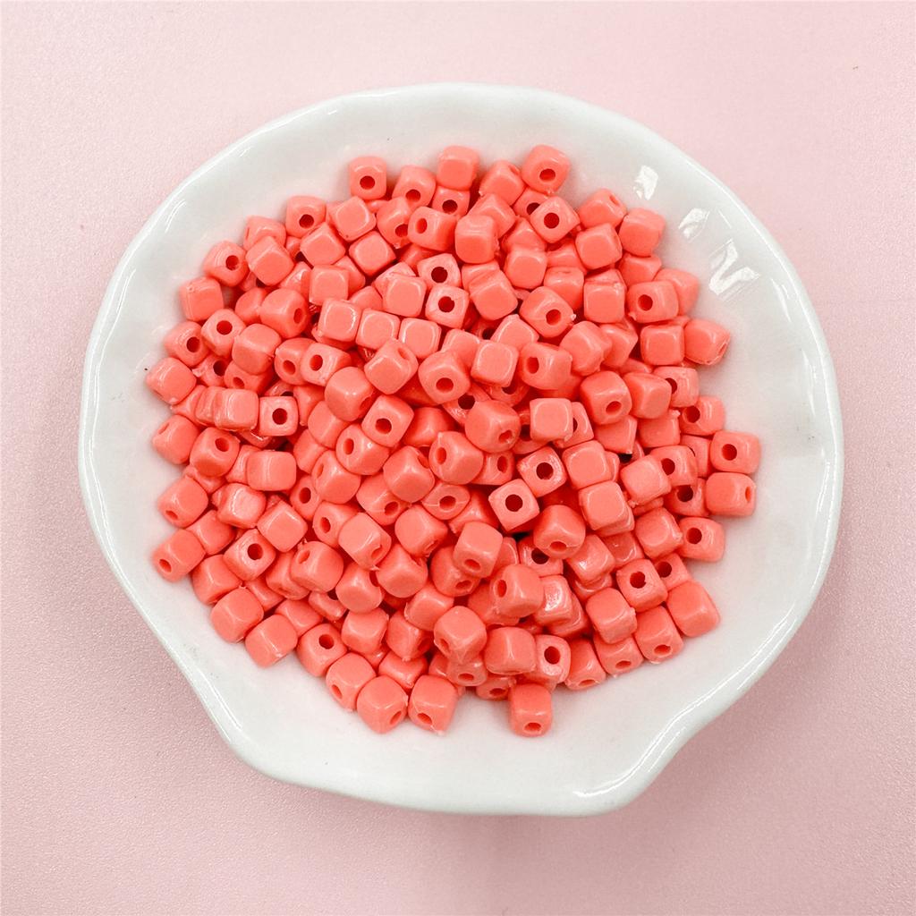 Модные ювелирные изделия аксессуары ручной работы бисерные аксессуары 200 шт 4 мм свободные бусины акриловые квадратные для браслета ожерелья своими руками