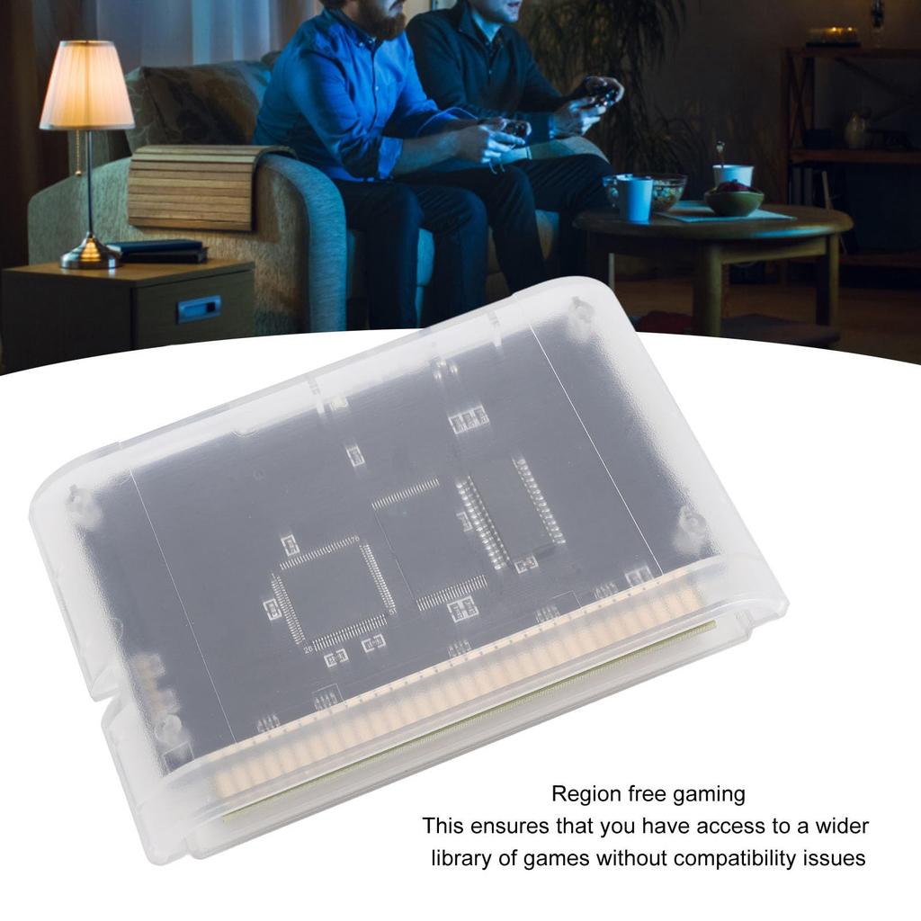 Игровая карта 3000 в 1 с памятью 8 ГБ Прозрачная кассета для Mega Drive Mega Key Игровые аксессуары Карта, V1, Поддержка, (Прозрачный белый)