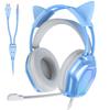 Wantek V10 Gaming Cat Ear Wired Gaming Headset with 50mm Unidirectional Noise Cancelling Ear Lightweight for Switch Headset, Headphones, Mic, USB,