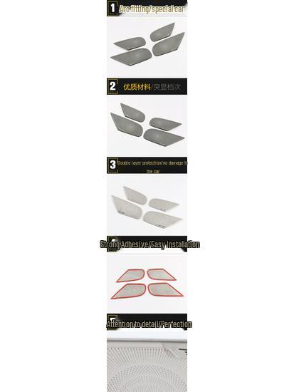 19 RX5MAX Car Speaker Cover: Decorative Four-Door Sequin Panel Audio Accessories