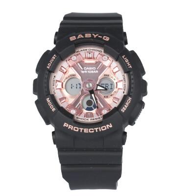 CASIO Baby-G BabyG BA-130-1A4 ( БА 130 1А4 БА-130 БА130 ) Женские наручные часы Anadigi Black RoseGold