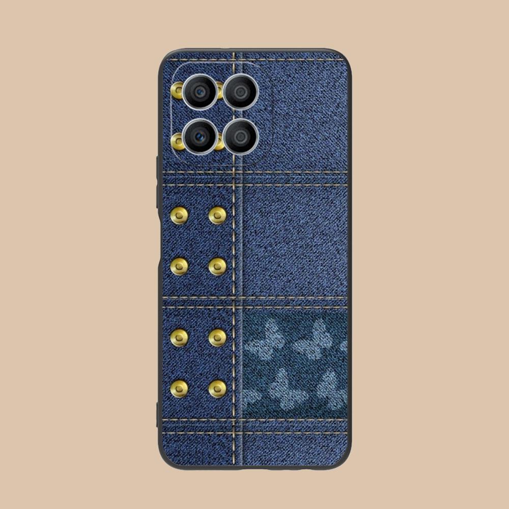 Чехол для телефона с текстурой джинсы для Honor 90 80 70 60 50 30 20 10 9 8 7 Pro S SE Lite 5G Цветной печатный чехол Красивый Роскошный
