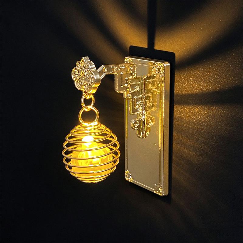 Light Up Lantern Fridge Magnet with Tassel Pendant Chinese Style Cute Kitchen Ornament for Friends Souvenir Holiday Gift