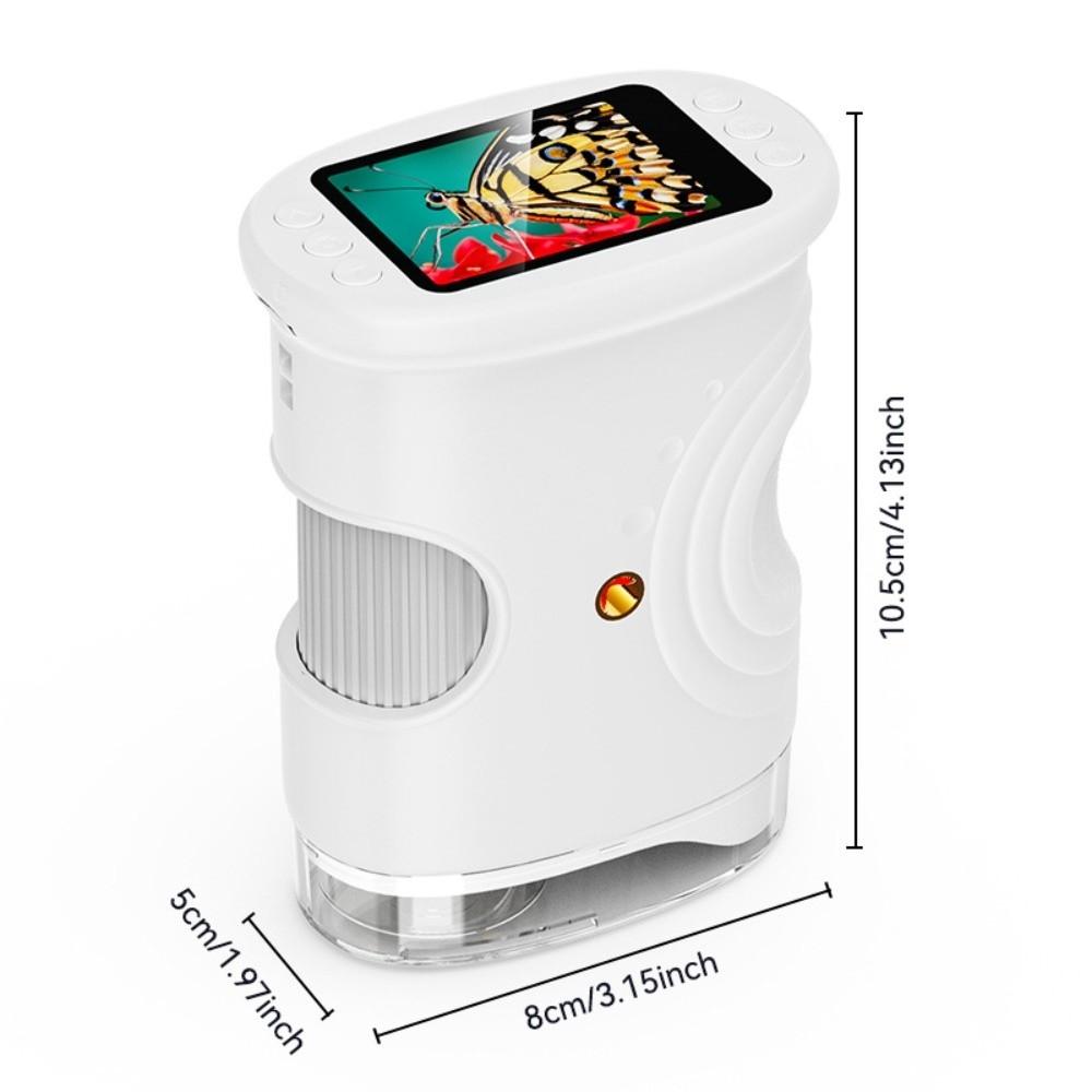 1000X Handheld Microscope for Kids HD 2 Inch Screen Digital Microscope Portable Take Pictures Kids Microscope Science Discovery