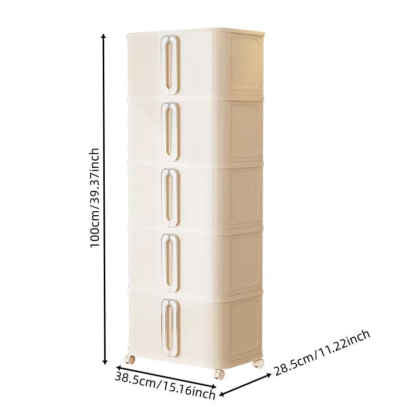 1 складной пластиковый шкаф для хранения вещей, шкаф для игрушек и закусок, вместительный двухдверный ящик для хранения, многослойный шкаф для хранения вещей