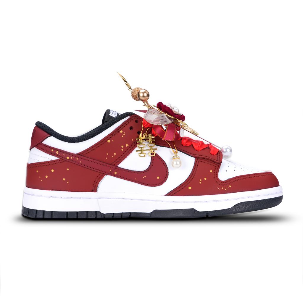 Nike Dunk Skateboard Shoes Unisex Low Top Red/Black DD1391-100(Team971-)