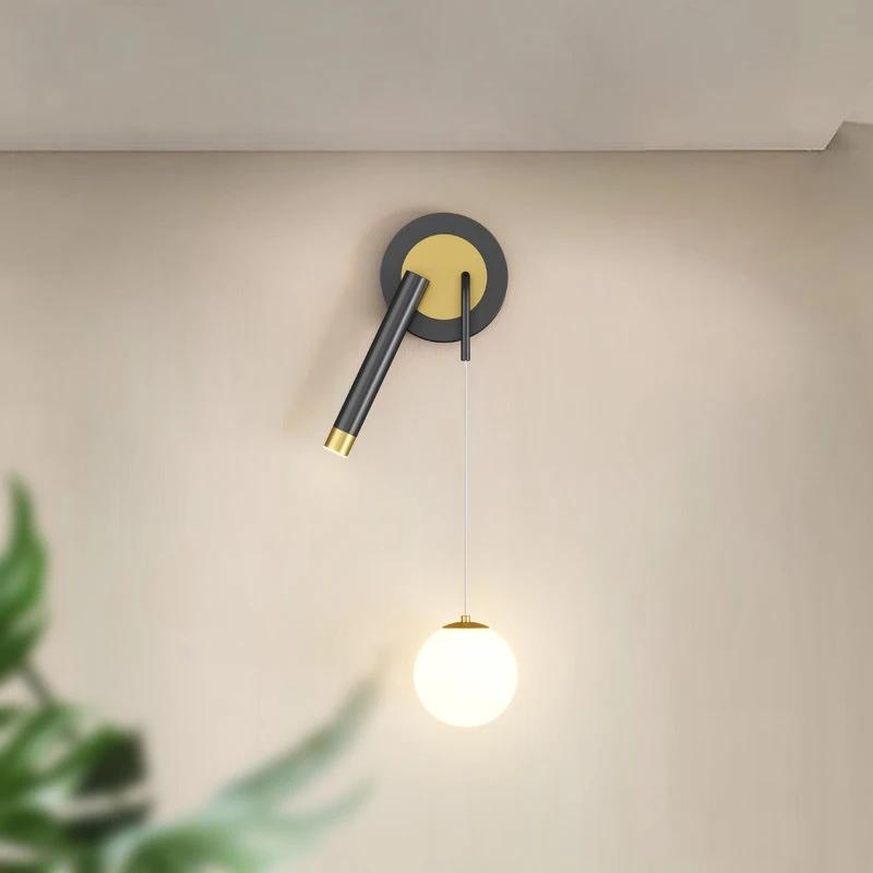 Современные светодиодные настенные светильники Nordic Double Heads Spotlights для спальни, прикроватной тумбочки, гостиной, кабинета, дома, декоративные настенные бра, люстра