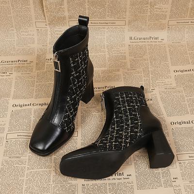 Женские ботильоны на высоком каблуке, массивная обувь, зимняя дизайнерская обувь для женщин, тренд 2024, обувь для ходьбы, туфли-лодочки, элегантные, женские, зимние ботинки