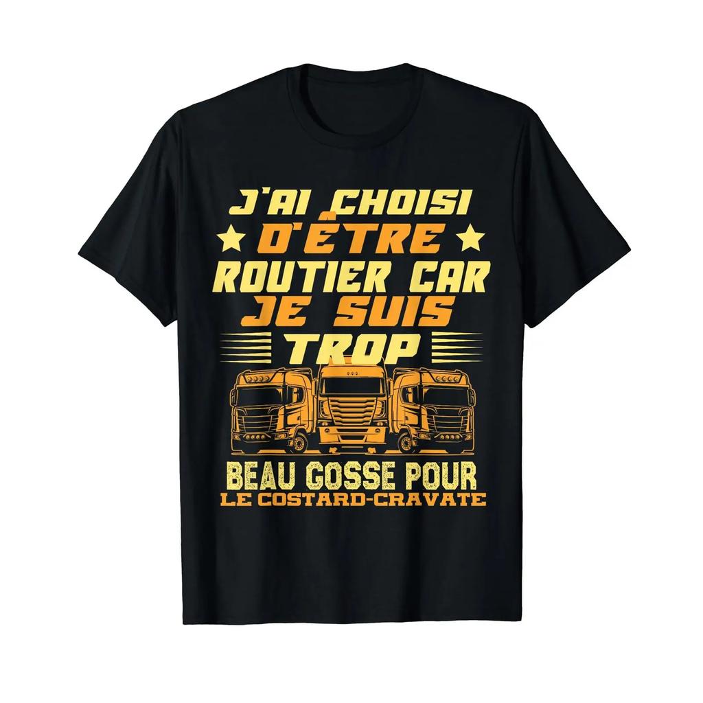 Trucker Truck Driver Birthday T Shirt Vintage Casual Stylish Homme Top For Everyday Wear Graphic Slightly