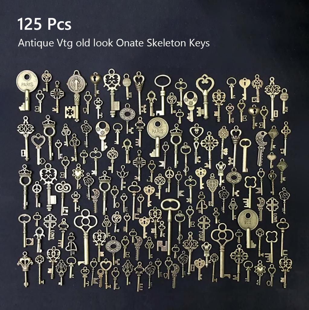 11 шт. Ассорти из винтажного бронзового тибетского серебра, подвеска-ключ в античном стиле, вырезанный ключ, аксессуары для изготовления ювелирных изделий