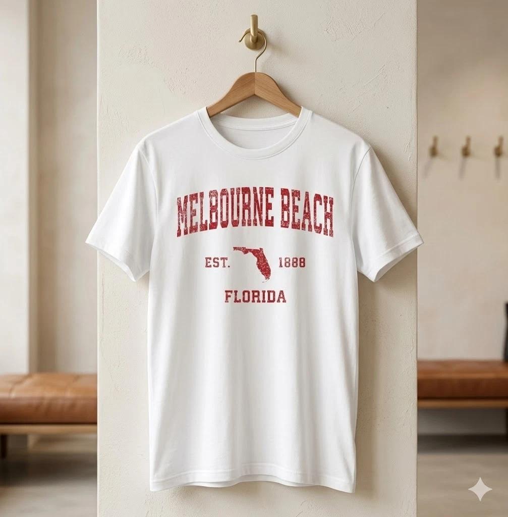 Men's and Women's T-shirts Melbourne Beach Florida Vintage