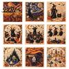 Fall Holiday Decoration Halloween Faux Pearl Art DIY Kit, 3D Bead Embroidery Craft Set, Spooky Handmade Ghost Pumpkin Goat Witch Wall Art, Seasonal