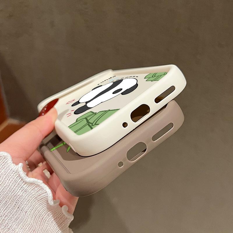 Cartoon Panda Pattern Soft Shockproof Matte Phone Case For Google Pixel 9 Pro XL 8 Pro 8A Lens Protection TPU Bumper Cover