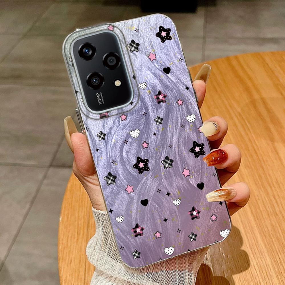 Чехол с цветной бабочкой и градиентом для Huawei Honor 400 200 Magic5 Lite 200 Pro X9a X9c X8a, чехлы для телефонов, мягкий силиконовый бампер, жесткая задняя крышка из ПК