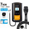 EV Charger 32A 7KW Electric Vehicle Car Charger EVSE Wallbox 11KW 22KW 3Phase Type2 Cable IEC62196-2 Socket APP Card Control