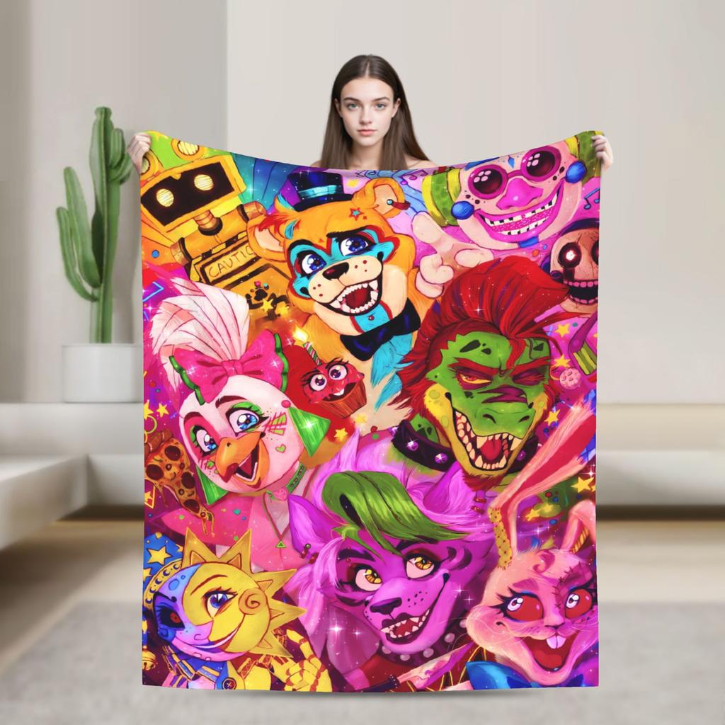 FNAF At Freddys Blankets Super Warm Novelty Plush Throw Blanket For Child Couch Bed Flannel Bedspread Bed Cover
