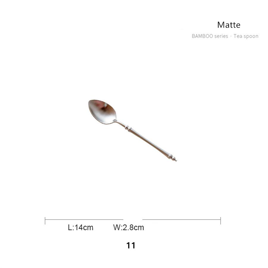 Набор столовых приборов в западном стиле из нержавеющей стали 304 Bamboo Idea Design, японский ретро-стиль, нож для стейка, вилка и ложка, палочки для еды