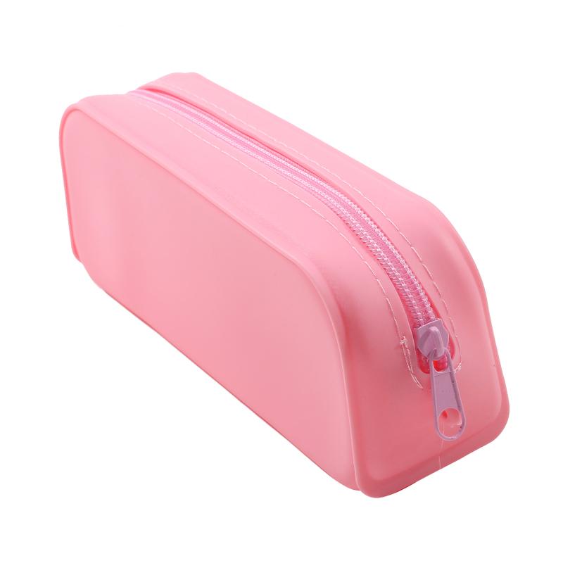 Cute Fashion Pencil Bag Colorful Silicone Pencil Case Stationery Storage Pouch Student School Supplies